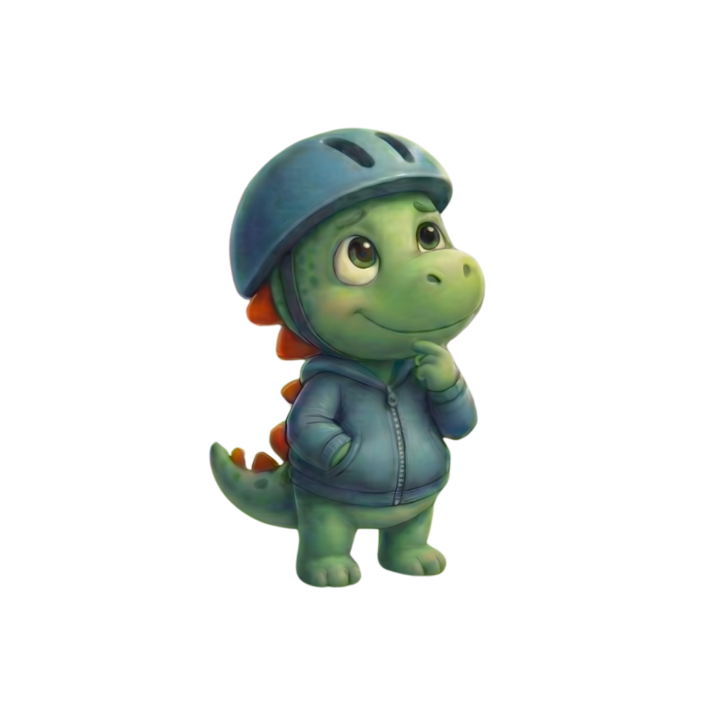 Toto el dinosaurio explorador con casco